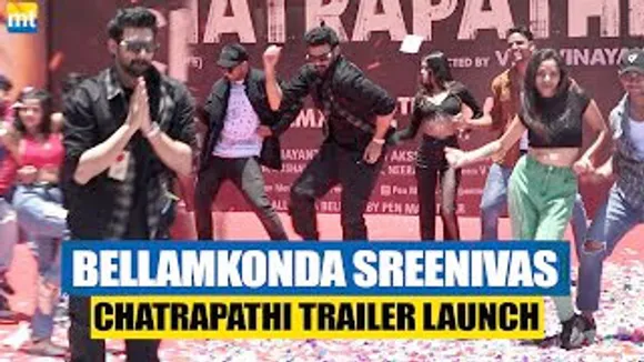 South Superstar Bellamkonda Sreenivas GRAND Entry for Chatrapathi Trailer Launch