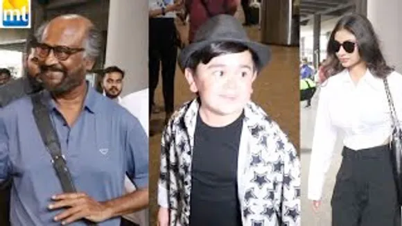 Superstar Rajinikanth, Bada Chalak Bro-Abdu Rozik, Beautiful Mouni Roy and Rahul Vaidya-Disha Parmar At The Airport