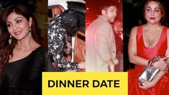 Shilpa Shetty with MASKED Hubby Raj Kundra, Farhan Akhtar-Shibani Dandekar, Amrita Arora-Shakeel Ladak & Sanjana Sanghi On A DINNER DATE