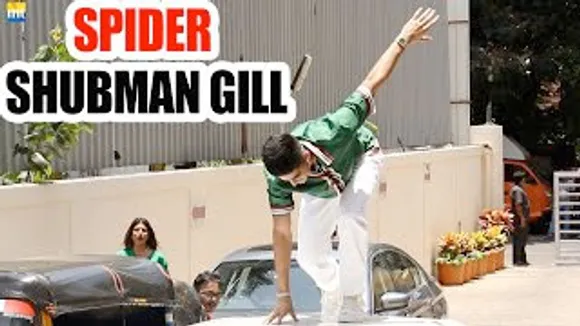 Shubman Gill Hops on the Top of the Car like a Spider-Man At Spider-Man: Across The Spider-Verse Trailer Launch