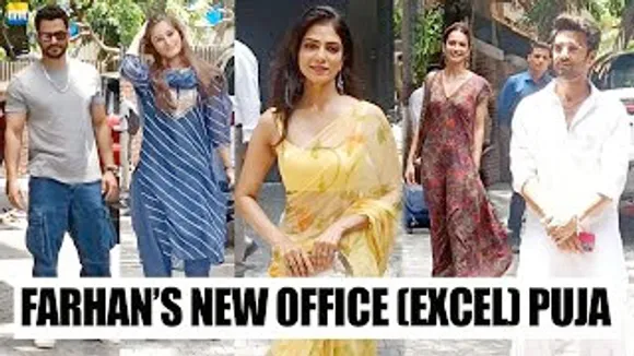 Rasha Thadani, Malavika Mohanan, Kriti Kharbanda With BF Pulkit Samrat, Kunal Kemmu And Isha Talvar Excel Entertainment's New Office Puja