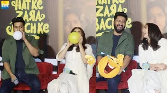 Vicky Kaushal & Sara Ali Khan play KANJOOSI ka game at Zara Hatke Zara Bachke Success Event