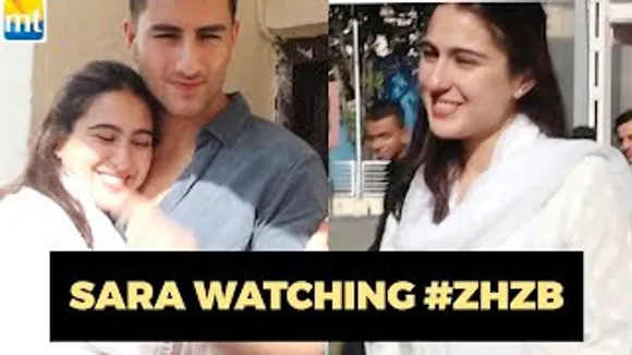 Sara Ali Khan watching her own Movie Zara Hatke Zara Bachke with her Small Bro Ibrahim Ali Khan