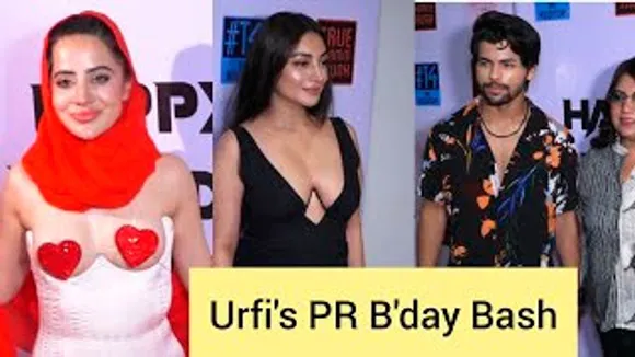 Urfi Javed in Red Dress, Siddharth Nigam, Ali Merchant & More At Urfi Javed's PR Sanjit's Bithday Party