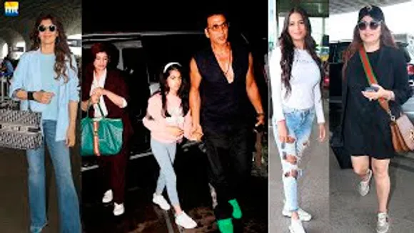 After announcement Housefull 5 Akshay Kumar Left for Vacation, Sangeeta Bijlani, Mahima Chaudhary, Bhagyashree & Poonam Pandey And Others Spotted At The Airport