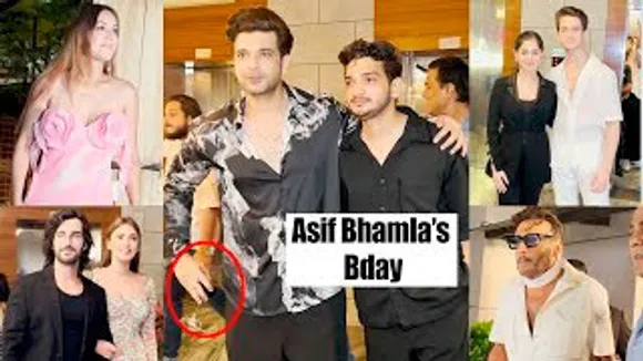 Karan Kundrra HIDES his Glass, Munawar Faruqui, Jackie Shroff, Jannat Zubair, Nia Sharma, Anushka Ranjan And Others At Asif Bhamla's Birthday Bash