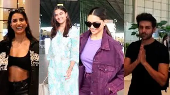 Deepika Padukone In All Purple, Kartik Aaryan's Selfies Session, Saiee Manjrekar in Desi Look, Shreyas Talpade & Manasvi Mamgai At Airport