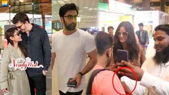 Katrina Kaif's Bouncer Pushes Fan, Newlywed Sreejita De With Husband, Ranbir Kapoor Leaves For London, Shilpa Shetty, Suniel Shetty And Sunny Leone At Airport