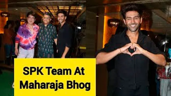 After Little Bit Success Kartik Aaryan with Satyaprem Ki Katha Team Having Maharaja Bhog Thali