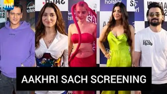 Tamannaah Bhatia With BF Vijay Varma, Urfi Javed, Akanksha Puri, Mahira Sharma And Others At Aakhri Sach Screening