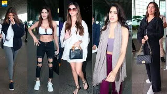 Janhvi Kapoor, Bhumi Pednekar, Tara Sutaria, Rakul Preet Singh, Sherlyn Chopra, Vijay Varma, Shweta Bachchan & Karan Johar Spotted At The Airport