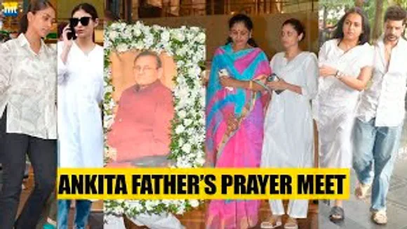 Tejasswi Prakash-Karan Kundrra, Mrunal Thakur, Mouni Roy, Jasmin Bhasin-Aly Goni, Randeep Hooda And Others At Ankita Lokhande's Father PRAYER MEET