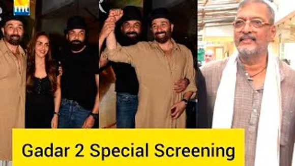 Sunny Deol & Bobby Deol With Sisters Esha Deol-Ahana Deol, Nana Patekar And Other Celebs At Gadar 2 Screening