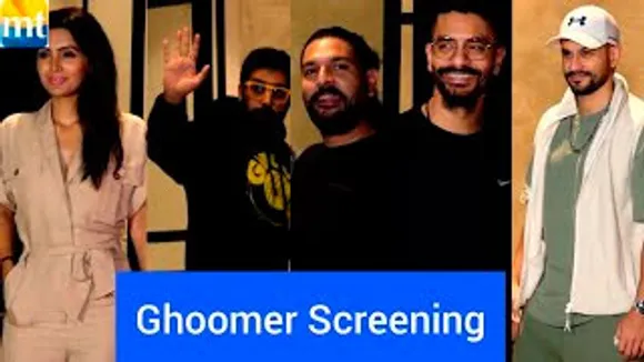 GHOOMER Screening | Abhishek Bachchan, Saiyami Kher, Yuvraj Singh, Neha Dhupia-Angad Bedi And Others Celebs Arrive For The Event