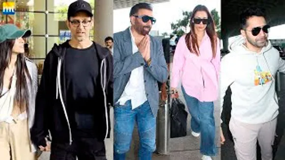 Hrithik Roshan with GF Saba Azad , Sunny Deol, Varun Dhawan, Malaika Arora & King Spotted At The Airport