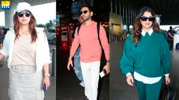 Kartik Aaryan returns from Chandu Champion Shoot, Mahima Choudhary, Harnaaz Sandhu, Sunny Leone, Aparshakti Khurana & Arjit Taneja Spotted At Airport