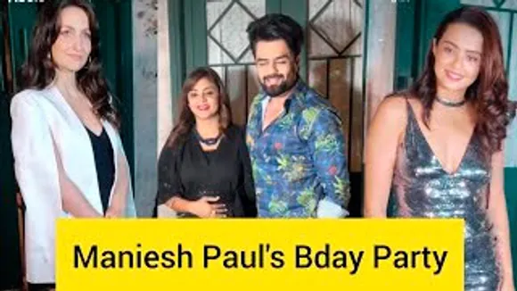 Maniesh Paul's Birthday Bash | Elli AvrRam, Surveen Chawla, Prajakta Koli, Farah Khan And Others Arrive For The Bash