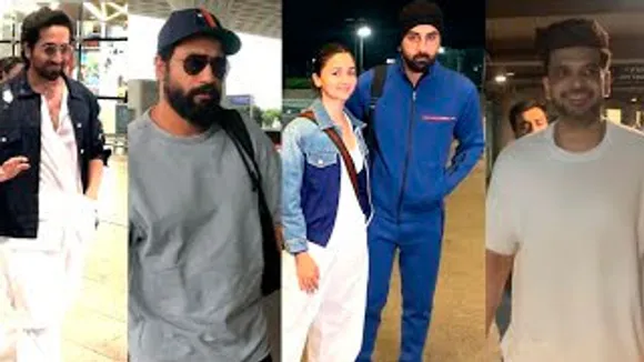 Alia Bhatt-Ranbir Kapoor, Vicky Kaushal, Ayushmann Khurrana, Karan Kundrra, Nimrat Kaur, Neha Dhupia & Kanika Kapoor Spotted At Airport