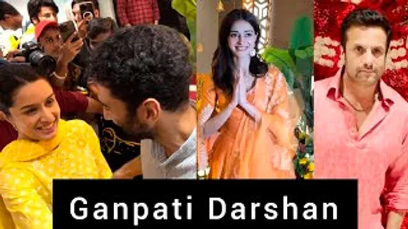 Aashiqui 2 Couple Shraddha Kapoor-Aditya Roy Kapur, Ananya Panday, Fardeen Khan And Others At T-Series Ganpati Darshan