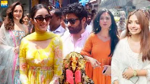 Gadar 2 Jodi Simrat Kaur-Utkarsh Sharma, Jiya Shankar, Soundarya Sharma, Pragya Jaiswal And Other Celebs Arrive At Lalbaughcha Raja For Darshan