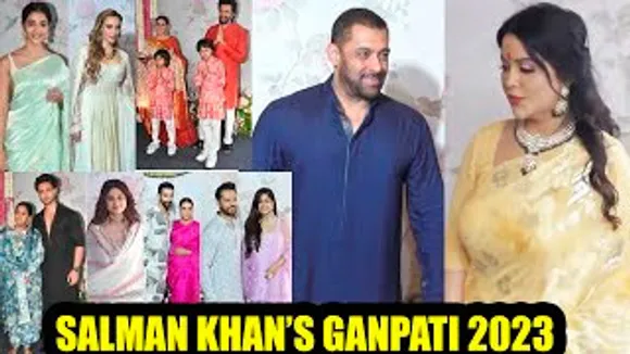 Salman Khan's Ganesh Chaturthi - Kartik Aaryan, Arpita Khan-Aayush Sharma, Pooja Hegde, Riteish Deshmukh-Genelia Deshmukh And Others Arrive To Take Blessings