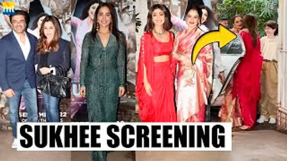 Shilpa Shetty HUGS Rekhaji At Sukhee Screening, Kusha Kapila, Neelam Kothari And Others Celebs At The Screening