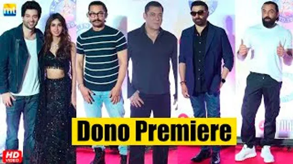 Salman Khan, Aamir Khan, Sunny Deol, Bobby Deol, Jackie Shroff, Rajveer Deol, Paloma Dhillon And Others At DONO Premiere