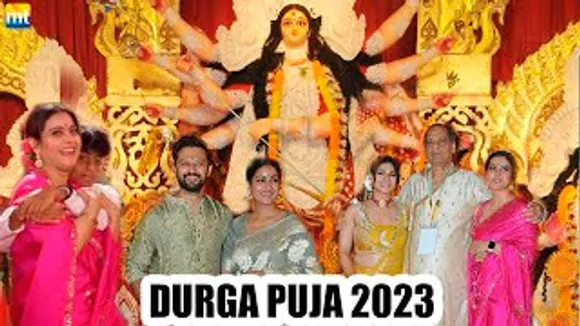 Kajol, Tanishaa Mukerji, Ishita Dutta, Vatsal Sheth & Sumona Chakravarti At North Bombay Sarbojanin Durga Puja Pandal