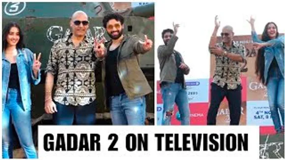 Gadar 2 ने थिएटर में गदर मचा दी, अब TV पे भी मचेगा - Utkarsh Sharma, Simrat Kaur & Manish Wadhwa At Gadar 2 World Television Premiere Promotion