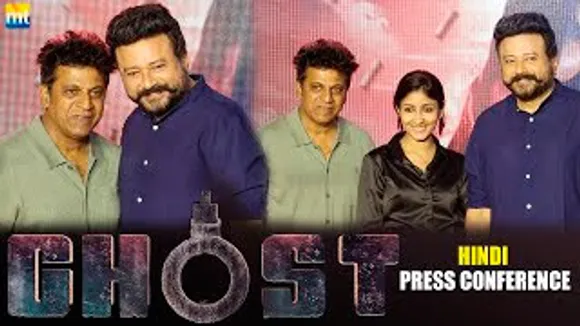 Dr. Shivarajkumar, Jayaram, Archana Jois And Others At Ghost Press Conference In Mumbai