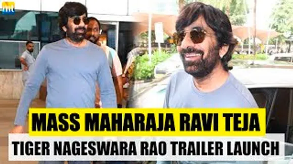 Mass Maharaja Ravi Teja Arrives In The City For Tiger Nageswara Rao (Hindi) Trailer Launch