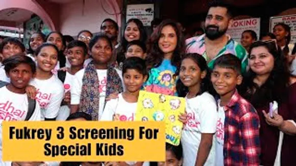 Richa Chadha Hosts A Screening Of Fukrey 3 For Underprivileged Kids At Gaiety