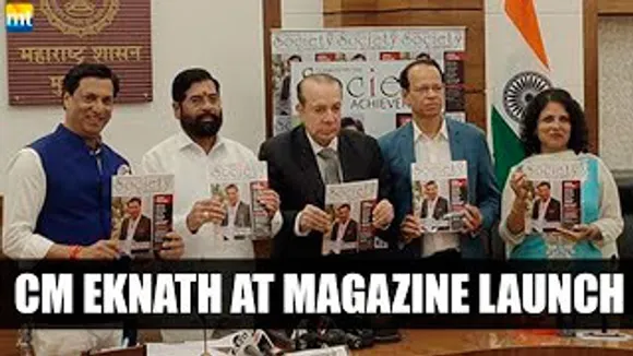 Honourable CM of Maharashtra Eknath Shinde Launches Madhur Bhandarkar's Society Magazine At Varsha Bunglow