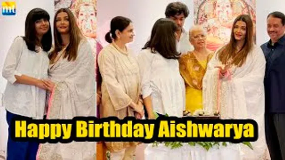 Aishwarya Rai And Aaradhya Cut A Cake And Celebrate Ash's Birthday With Well-Wishers