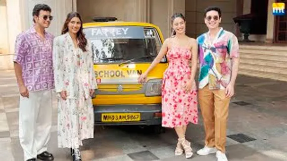 Alizeh Agnihotri, Zeyn Shaw, Sahil Mehta And Prasanna Bisht Arrive In FARREY School Van For Promotions