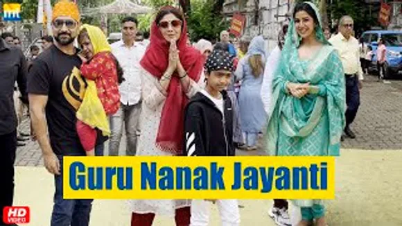 Guru Nanak Jayanti - Shilpa Shetty-Raj Kundra With Kids And Nimrat Kaur Visit Gurudwara