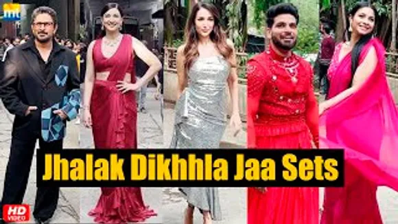 Malaika Arora, Shiv Thakare, Gauahar Khan, Tanishaa Mukerji, Arshad Warsi & Contestants On Jhalak Dikhhla Jaa 17 Sets