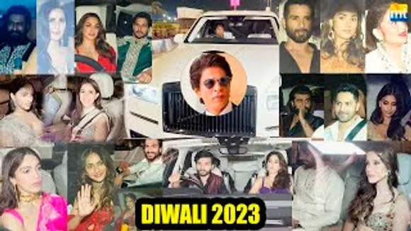 Shah Rukh Khan, Katrina Kaif-Vicky Kaushal, Sidharth Malhotra-Kiara Advani, Jahnvi Kapoor & Others Arrive At A Diwali Party