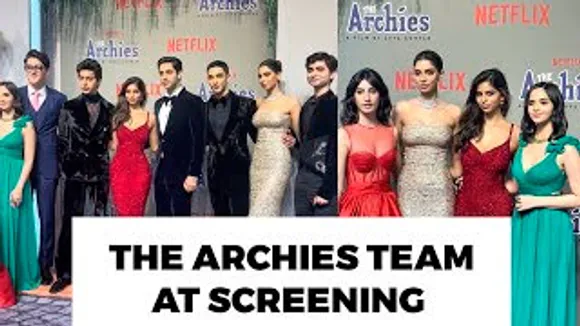 The Archies TEAM - Suhana Khan, Khushi Kapoor, Agastya Nanda, Mihir Ahuja, Dot, Yuvraj Menda At The Screening