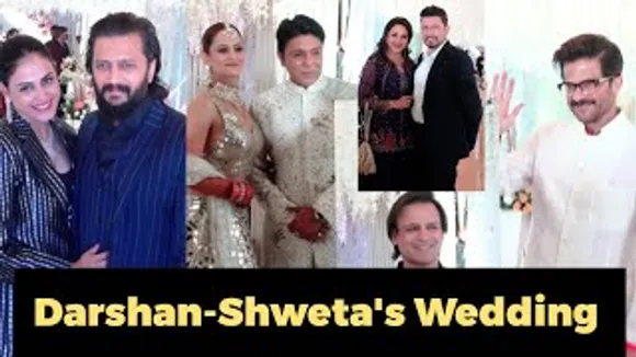 Riteish Deshmukh-Genelia Deshmukh, Anil Kapoor, Madhuri Dixit, Vivek Oberoi And Celebs At Darshan & Shweta's Wedding Reception