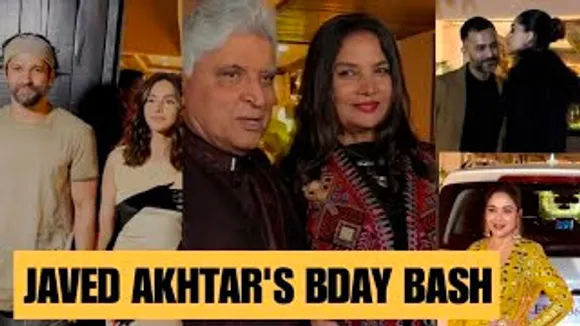 Sonam Kapoor Kiss Moment, Madhuri Dixit, Farhan Akhtar-Shibani Dandekar & Celebs Arrive At Javed Akhtar's Birthday Party