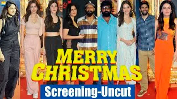 Merry Christmas Premiere - Katrina Kaif-Vicky Kaushal, Vijay Sethupathi, Ananya Panday-Aditya Roy Kapoor, Khushi Kapoor, Mrunal Thakur & Celebs At The Red Carpet - Uncut Video