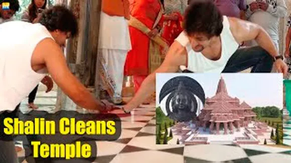 Jai Shree Ram! Shalin Bhanot Cleaning Mandir's Floor Ahead Of Ram Mandir Consecration In Ayodhya