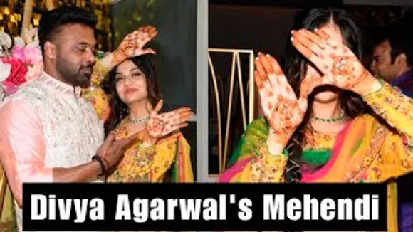 Divya Agarwal Flaunts Mehendi With Her To-Be Husband Apurva Padgaonkar