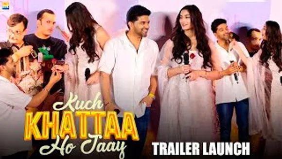 Guru Randhawa Gives ROSE To Saiee Manjrekar At Kuch Khattaa Ho Jaay UNCUT Trailer Launch