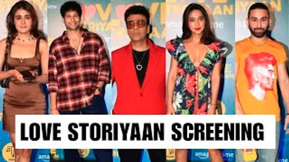 Karan Johar, Orry, Siddhant Chaturvedi, Shalini Pandey, Sayani Gupta At LOVE STORIYAAN Screening