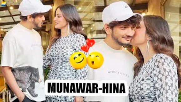 New Jodi! Munawar Faruqui & Hina Khan Are Looking Cute Together During Halki Halki Si Song Promotions