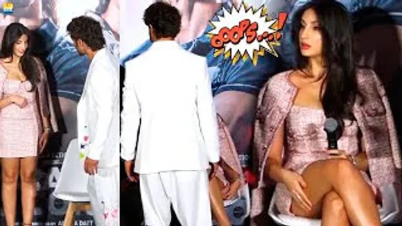 देखिये Vidyut Jammwal ने Nora Fatehi को OOPS Moments से कैसे बचाया At Crakk Trailer Launch