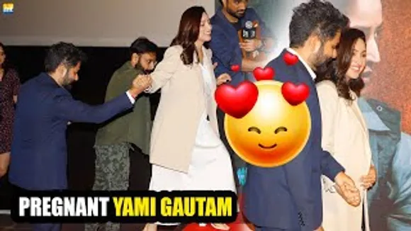 Aditya Dhar Takes His 5-Months Pregnant Wife Yami Gautam On Stage At Article 370 Trailer Launch