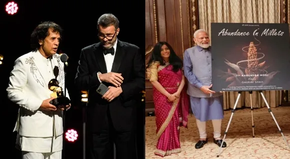 Zakir Hussain's Pashto Beats PM Narendra Modi's Abundance in Millets at the Grammys 2024